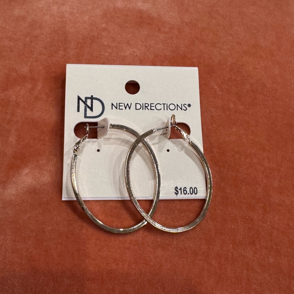 New Directions Silver Hoop Earrings